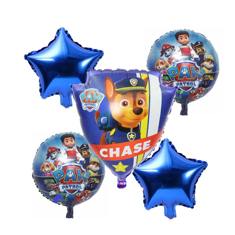 

Набор фольгированных шариков КНР "Щенячий патруль - Чейз", Разные цвета