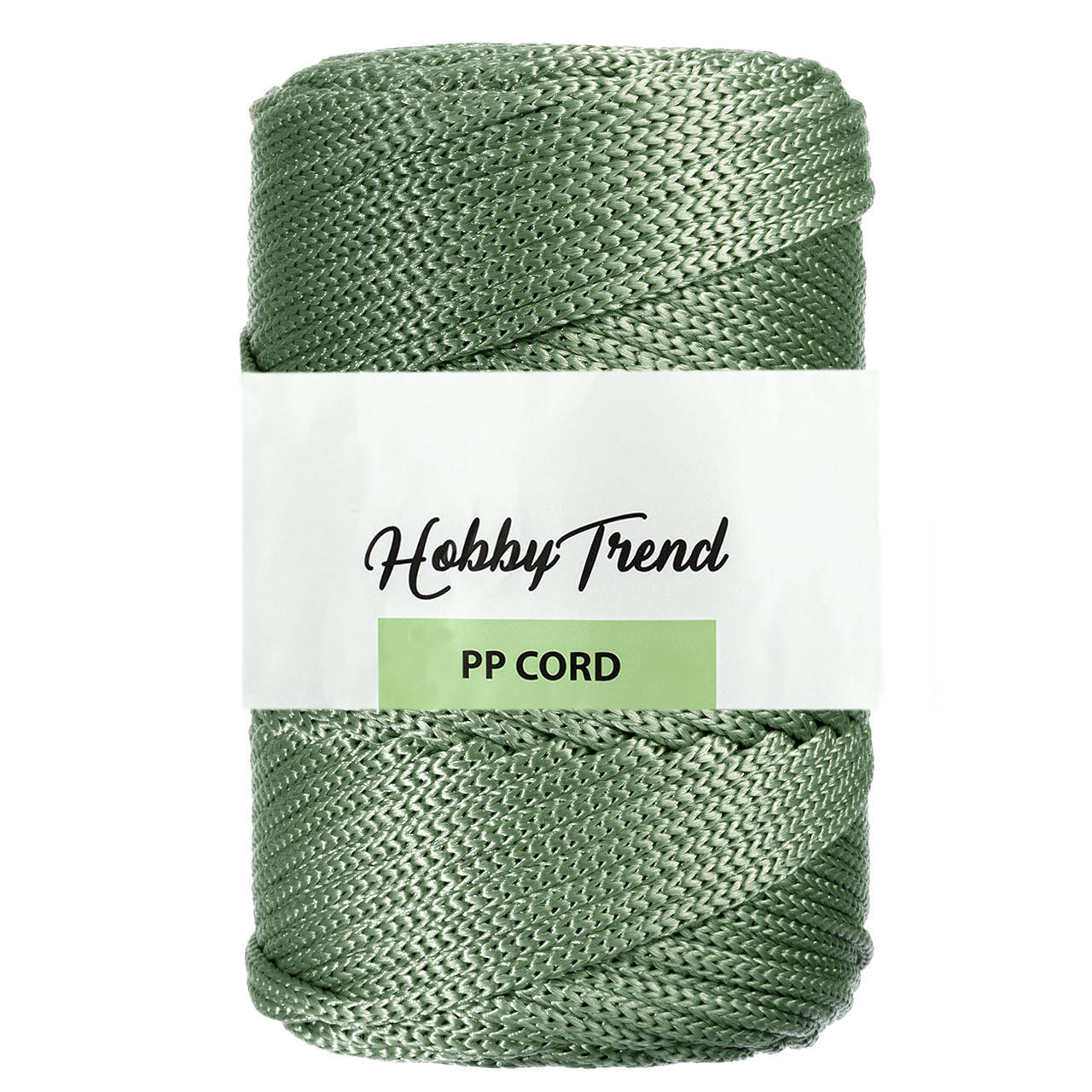 

Полипропиленовый шнур Макраме Hobby Trend. Оливковый. 500г, 120м, 5 мм