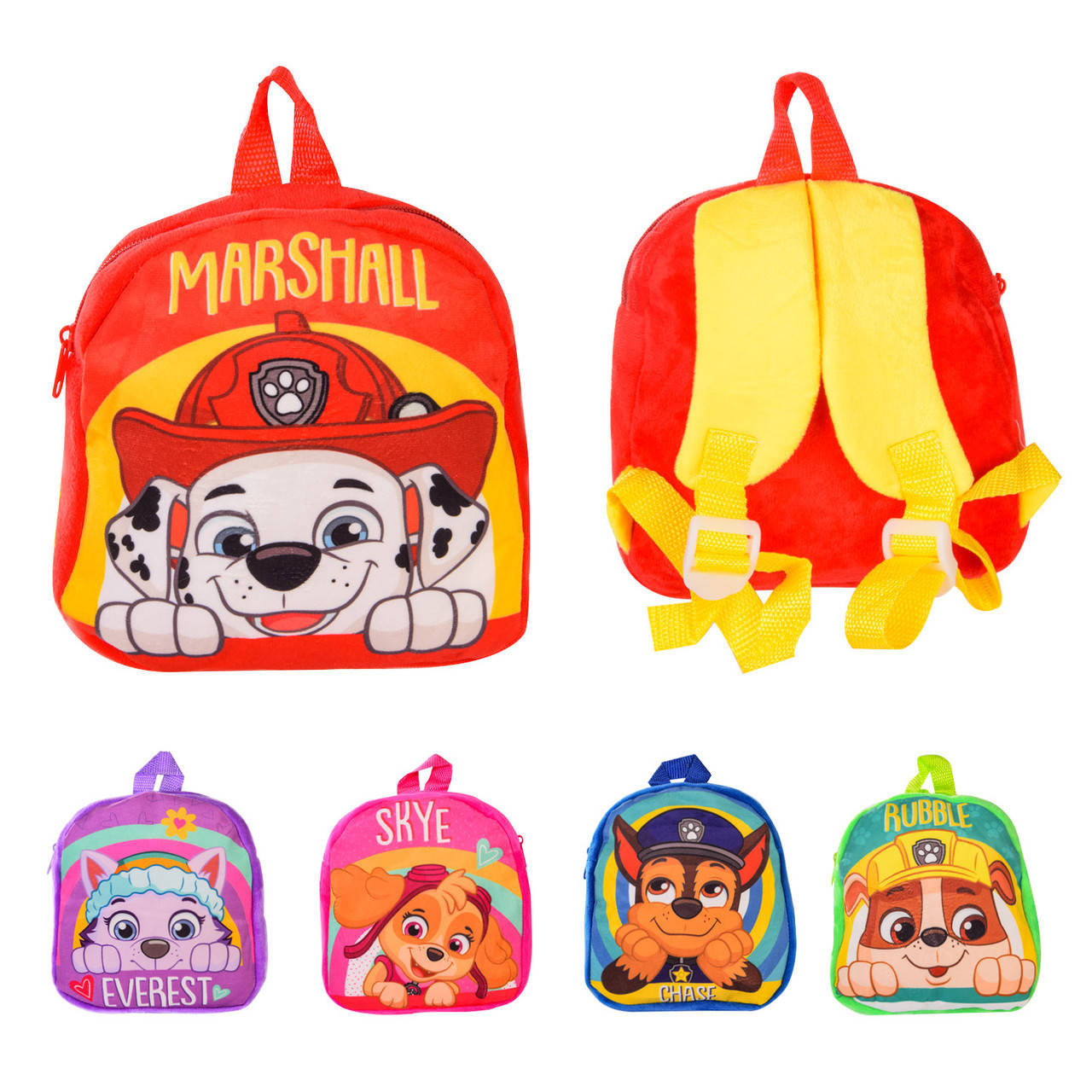 

Детский плюшевый рюкзак Paw Patrol PL82101/2/3/4 (60шт) герои 5 микс, р-р рюкзака – 20*7*22 см
