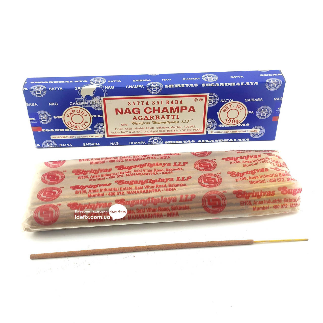 

Благовоние Nag Champa Satya 100 грамм. Аромапалочки Наг Чампа (32424)