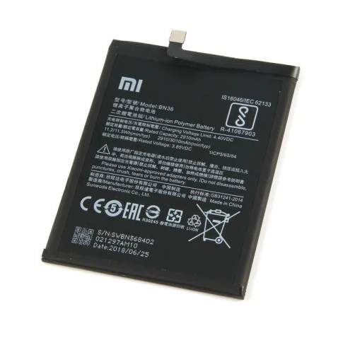 

Аккумулятор для Xiaomi BN36 / Mi A2 / Mi 6X, 2910 mAh АААА