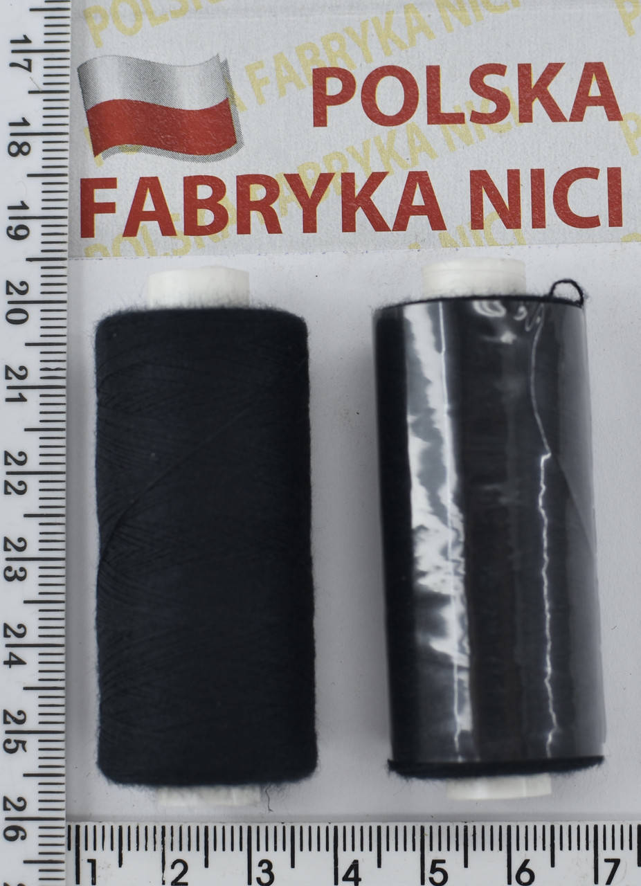 

Нитка полиэстер армиров №80= №40/2 400ярд Польша черн уп=12шт