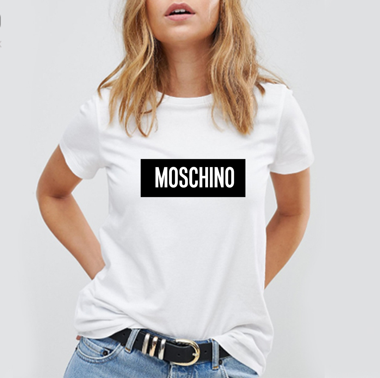 

Футболка Moschino.Товары Москино (ЖЕНСКАЯ), Белый