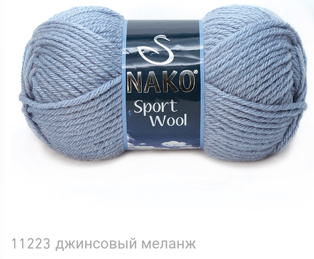 

Nako Sport Wool светлый джинс меланж № 11223