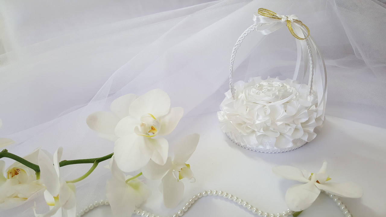 

Подставка для колец Корзинка белая, Белый