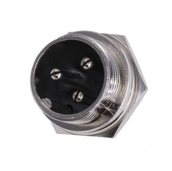 

Разъём MIC 333, (штекер), монтажный, 3pin, диам.-16мм