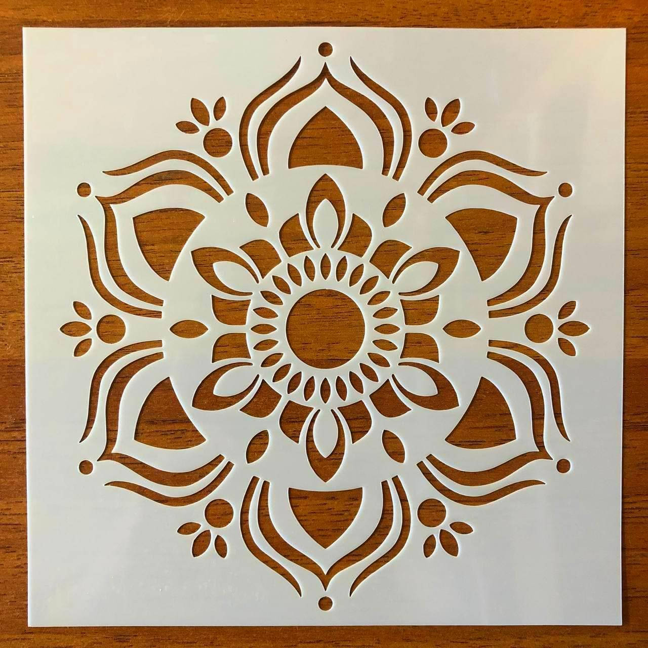 

Трафарет многоразовый 333 штамп теснение на стены УЗОР мандала для альбомов штукатурки скрапбукинга 150*150 мм