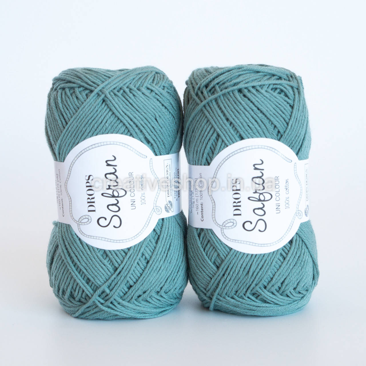 

Пряжа DROPS Safran (цвет 63 sea green), Зелёный