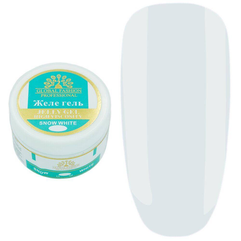 

Моделирующий гель для ногтей Global Fashion Jelly Gel 15 г, Snow White, Белый