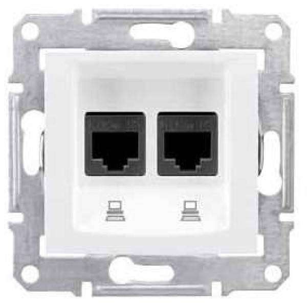 

Розетка компьютерн. х2 бел. Sedna SDN4400121 Schneider Electric