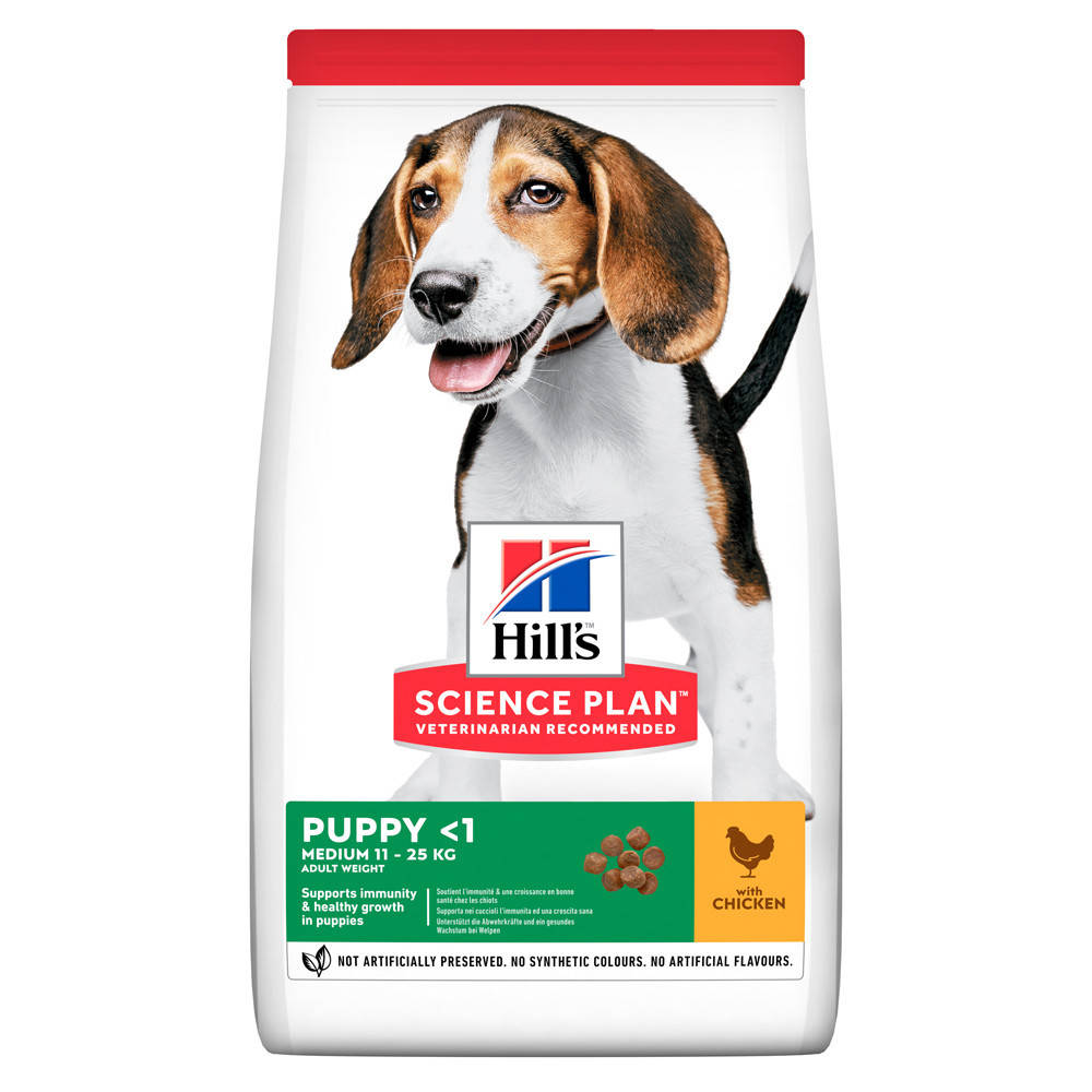 

Hills SP Medium Puppy 14кг корм для щенков средних пород с курицей