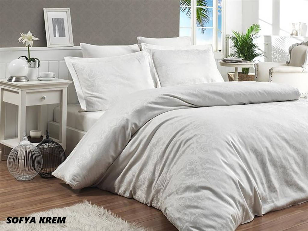

Постельное белье First Choice Jacquard Satin 200х220 “Sofya Cream”, Кремовый