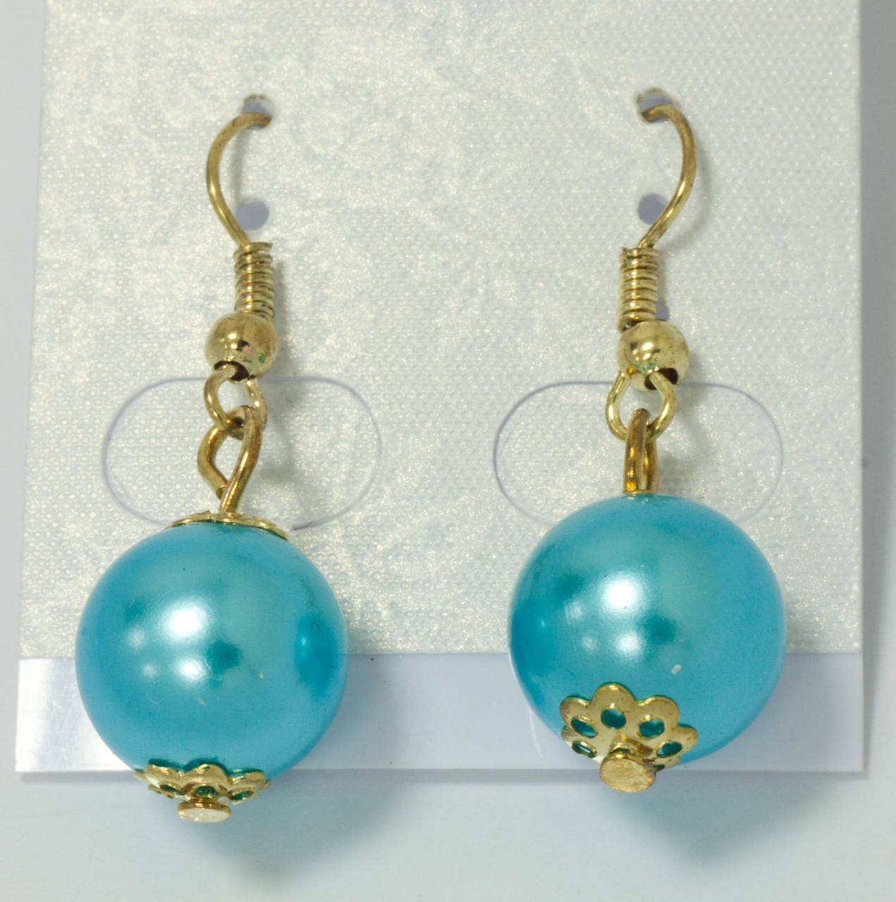 

Серьги-шарики бирюзовые