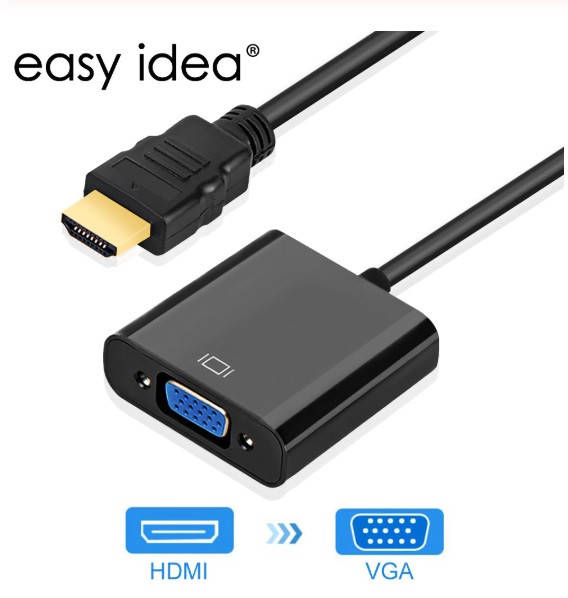 

Конвертер HDMI в VGA адаптер переходник 1080P HDMI Черный