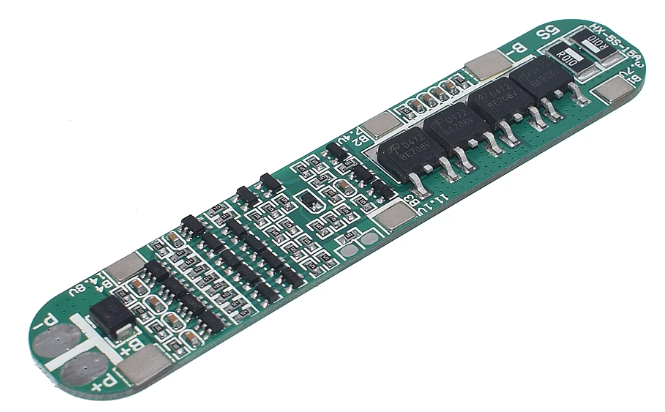 

BMS контроллер 5S 15A для Li-Ion аккумуляторов с балансиром, HX-5S-15A, 4х18х89 мм