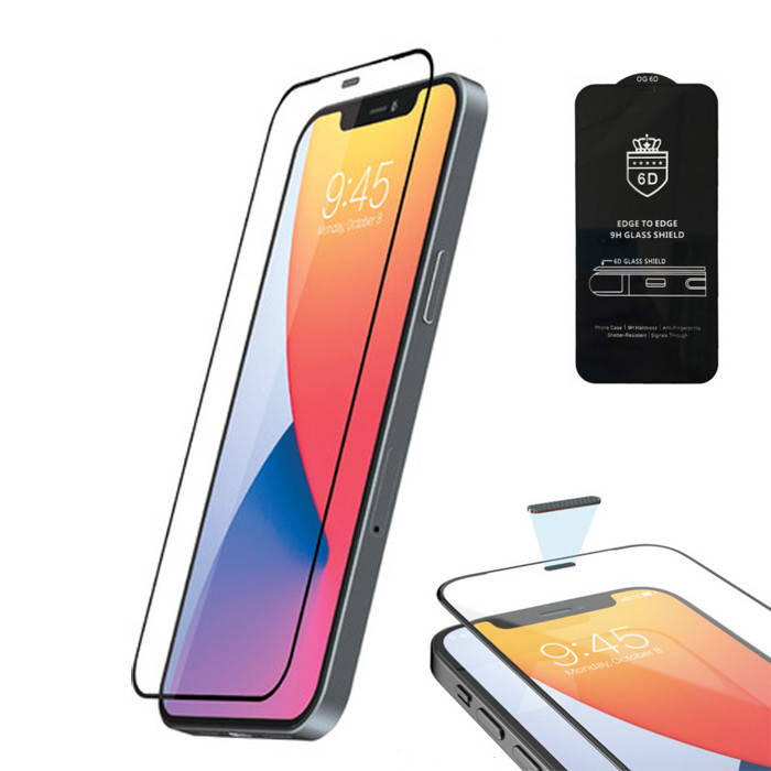 

Защитное стекло OG 6D с сеткой на динамик для Apple iPhone 12 mini, Черный