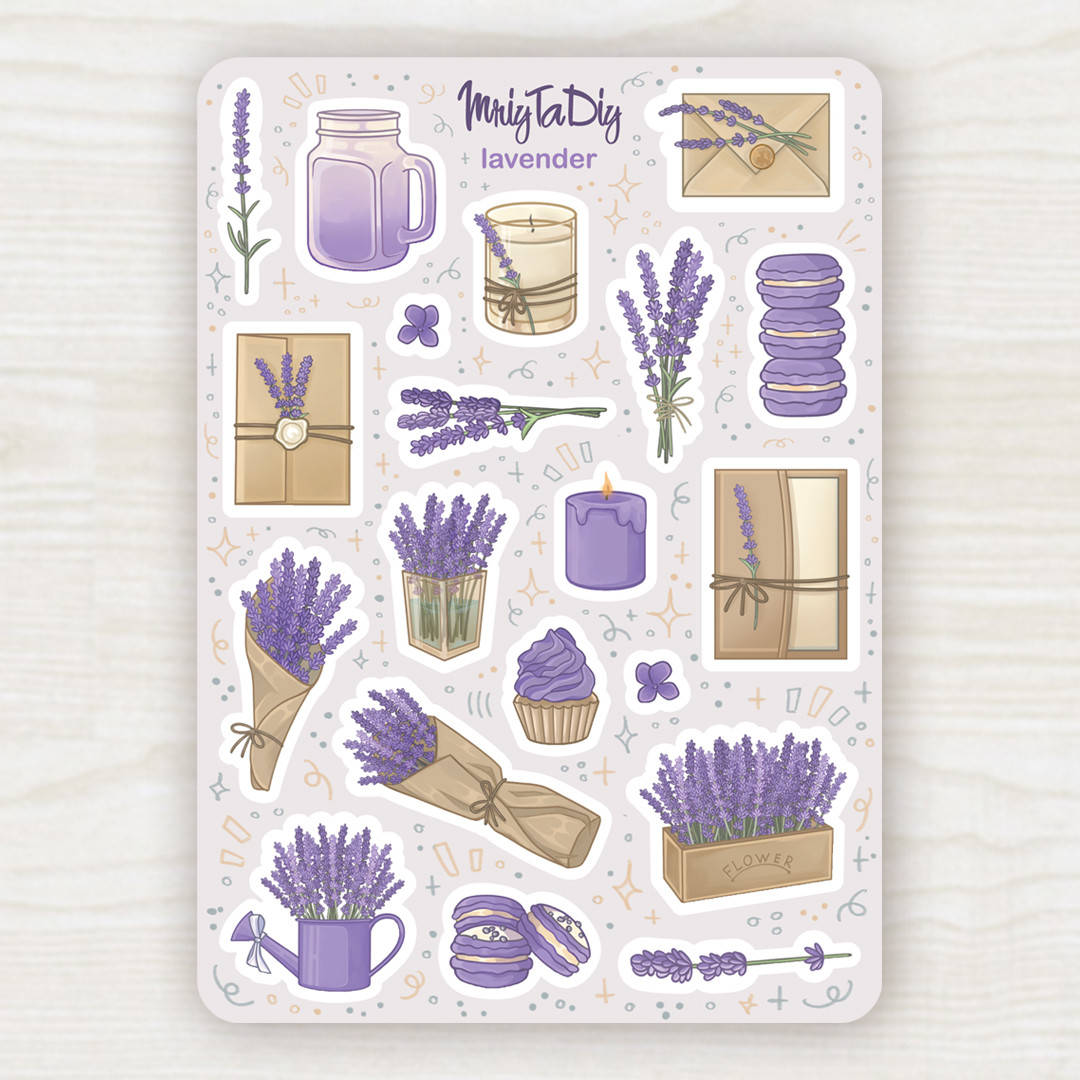 

Стикеры авторские LAVENDER, Зелёный