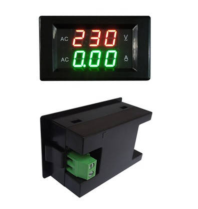 

Цифровой вольтметр амперметр AC 60-300В 50А врезной, черный