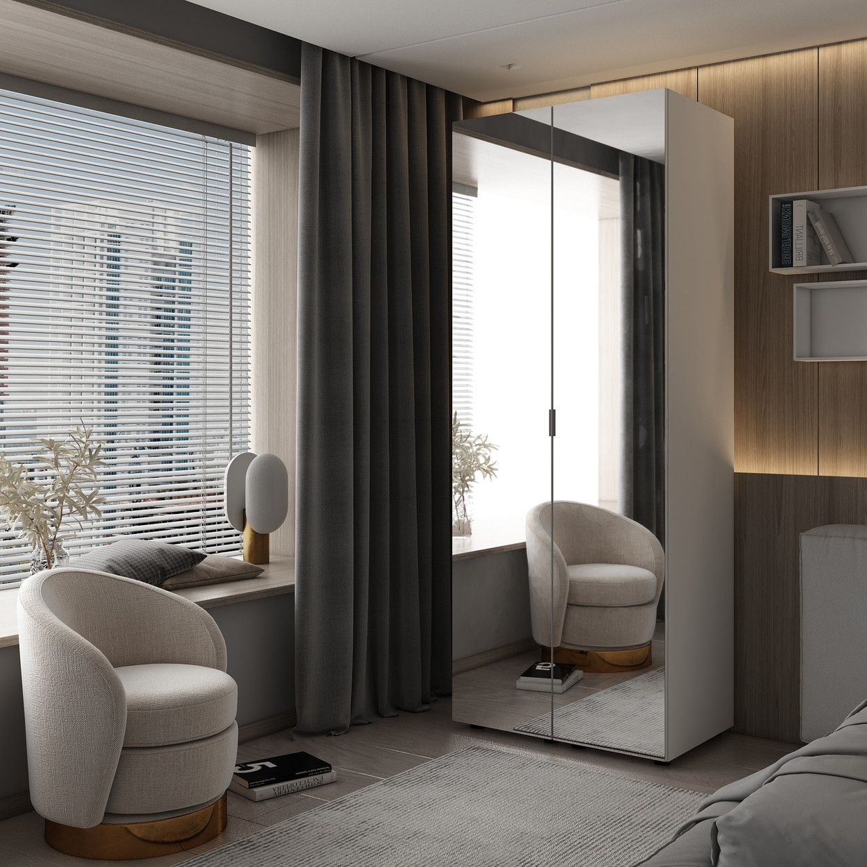 Комплект Doros Гелар Білий 2 Дзеркала 78х49.5х203.4 (42002163)