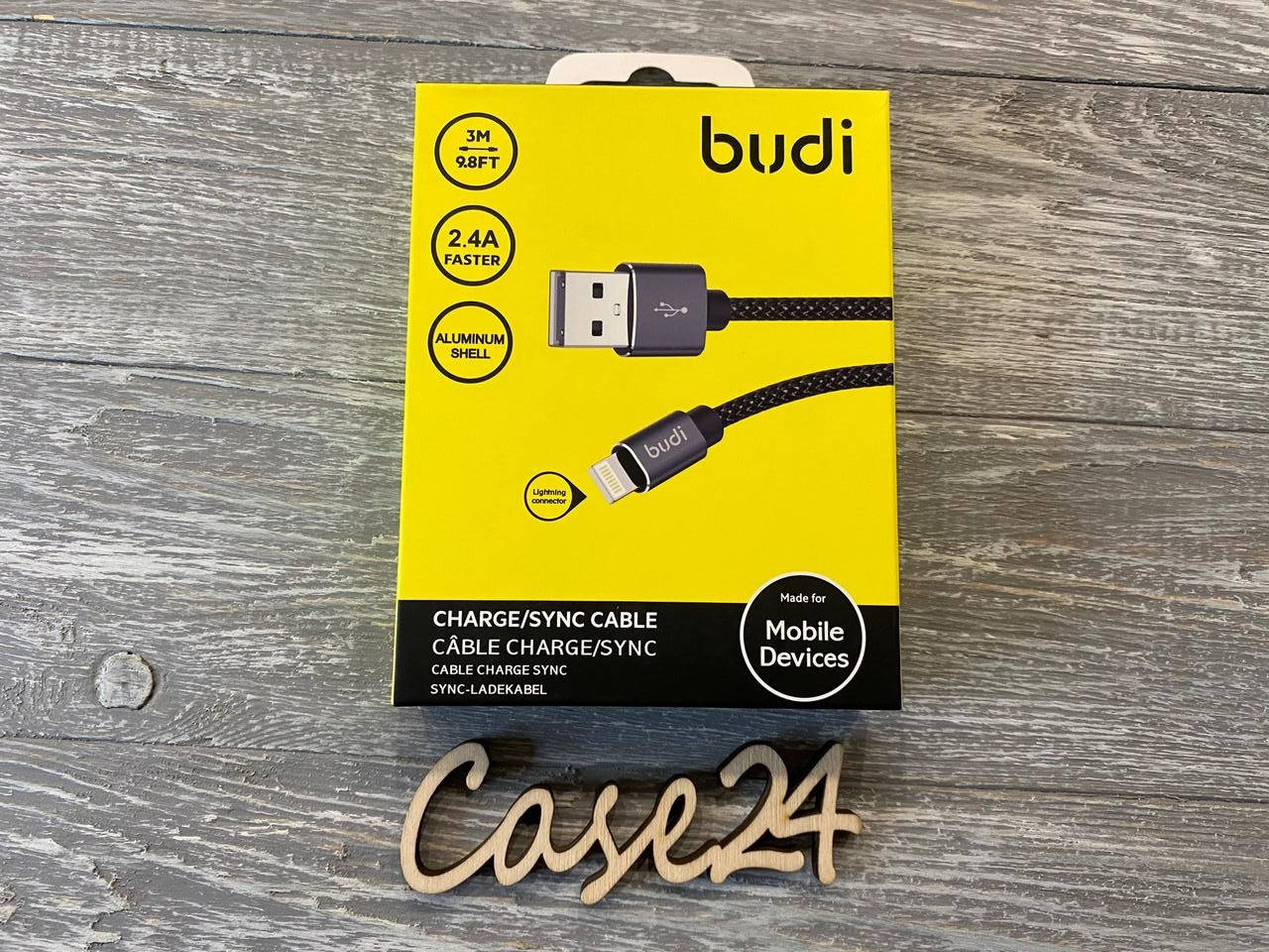 

USB кабель Budi на Type-C (2.4 А) 3m, Разные цвета