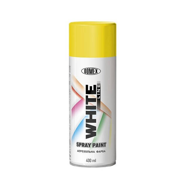 

Акриловая аэрозольная краска Domex White Line RAL1003 Желтая 400 мл, Желтый