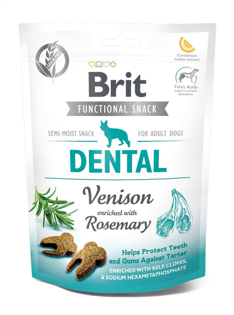

Brit Care Dental Функціональні ласощі оленина з розмарином для собак 150 г