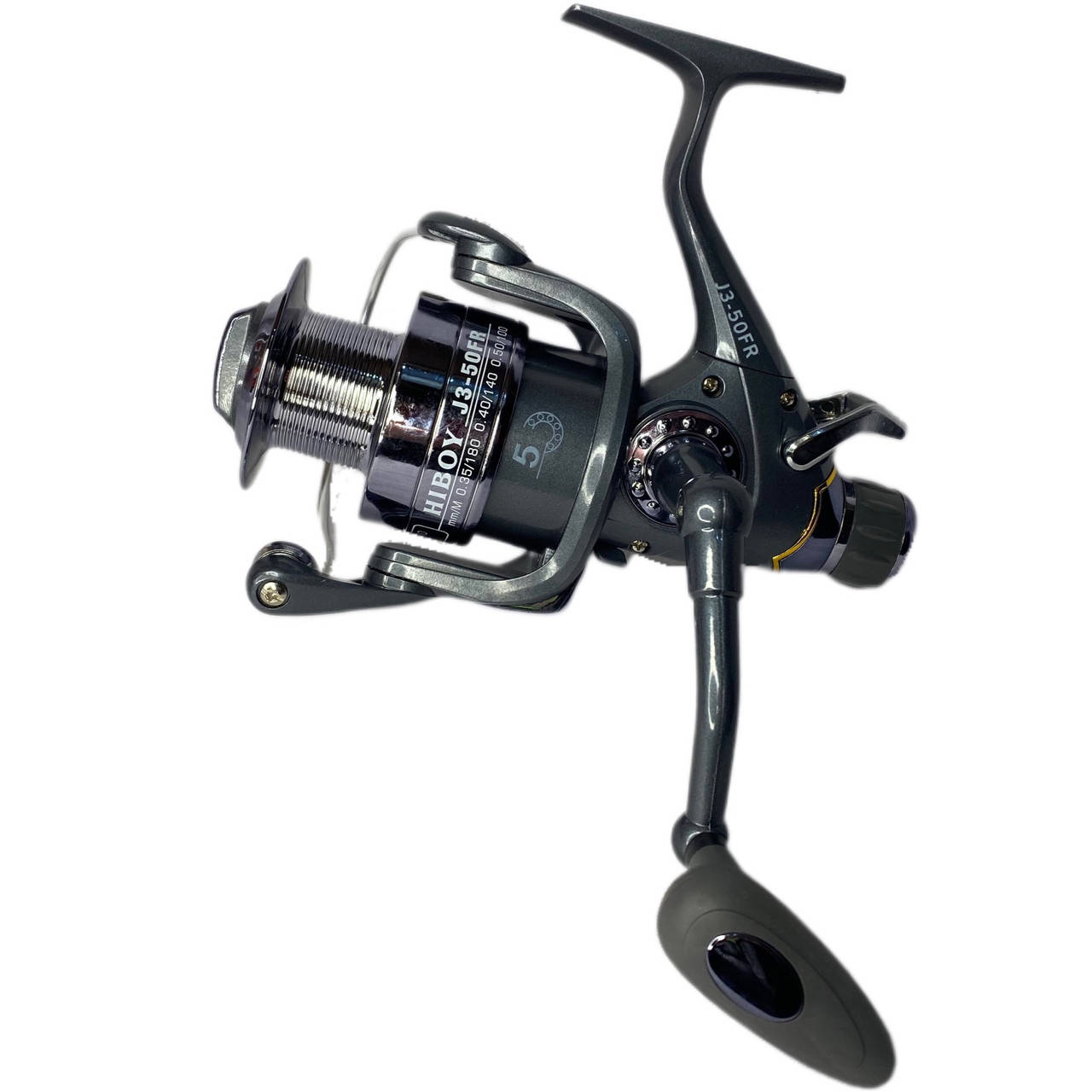 

Карповая катушка с бейтрайннером Hiboy Fishing J3 40FR (3bb) (шпуля пластик), Серый