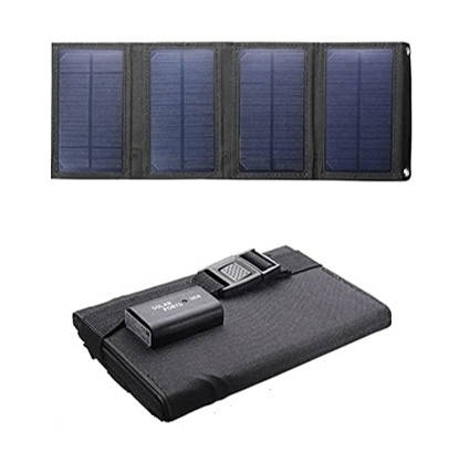 

Портативная складная солнечная панель 15W 1xUSB С01549 (Черный)