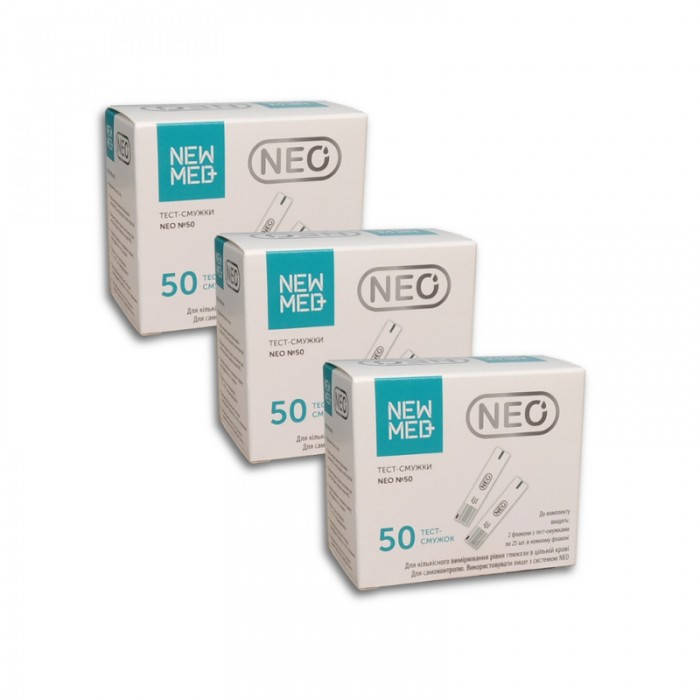 

Тест-полоски НьюМед Нео (NewMed Neo) №50 - 3 уп. (150 шт.)