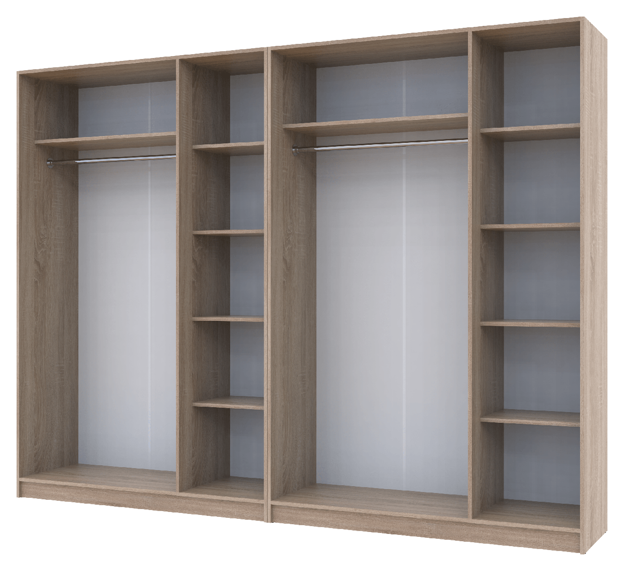 Шафа для одягу Doros Промо Дуб Cонома 3+3 ДСП 270х48х204 (42005005) 3