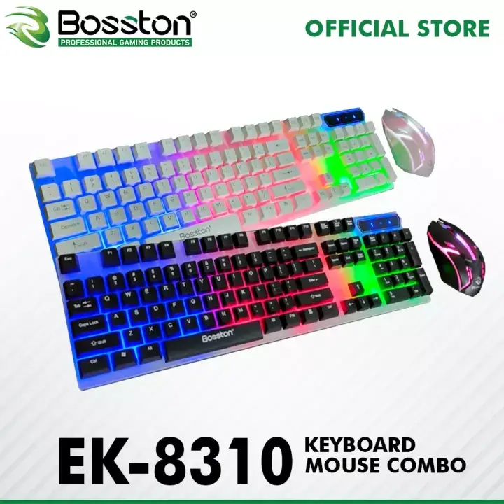 

Игровая механическая клавиатура Bosston 8310 Clavier Et Souris USB 7RGB + мишка, Черный