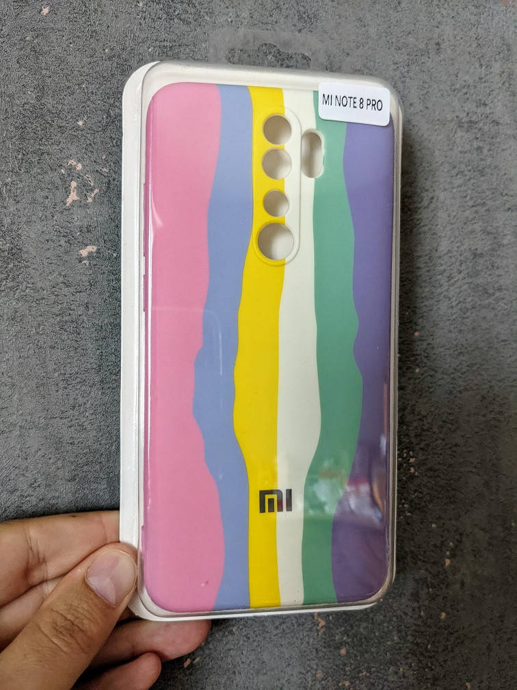 

Силиконовый чехол для Xiaomi Redmi Note 8 Pro Радуга защита камеры, Разные цвета