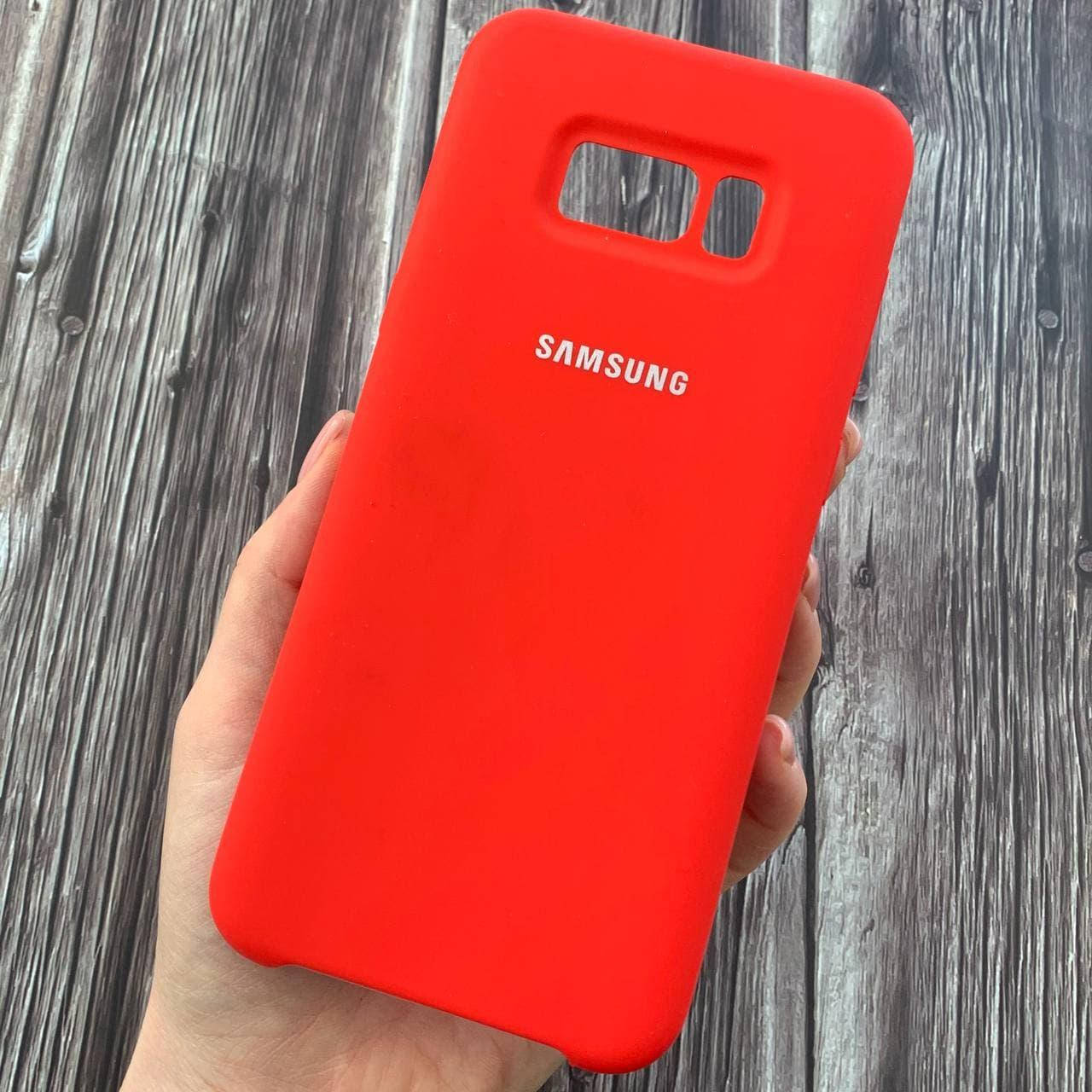 

Чехол для Samsung Galaxy S8 Plus Silicone Case с бархатом силиконовый чехол на самсунг с8 плюс красный