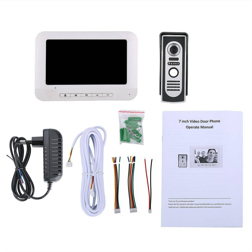 

Видеодомофон дверной звонок 7-дюймовый цветной ЖК-монитор TFT Handfree Intercom ИК-камера