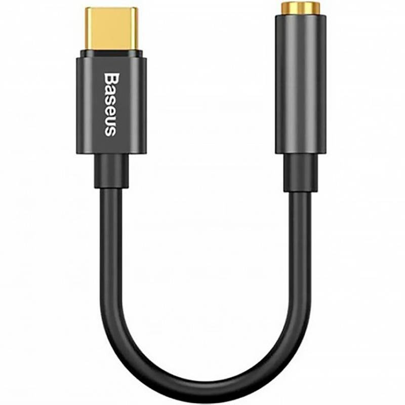 

Переходник адаптер Baseus L54 Type-C Male to 3.5mm Female CATL54-01 Black, Черный