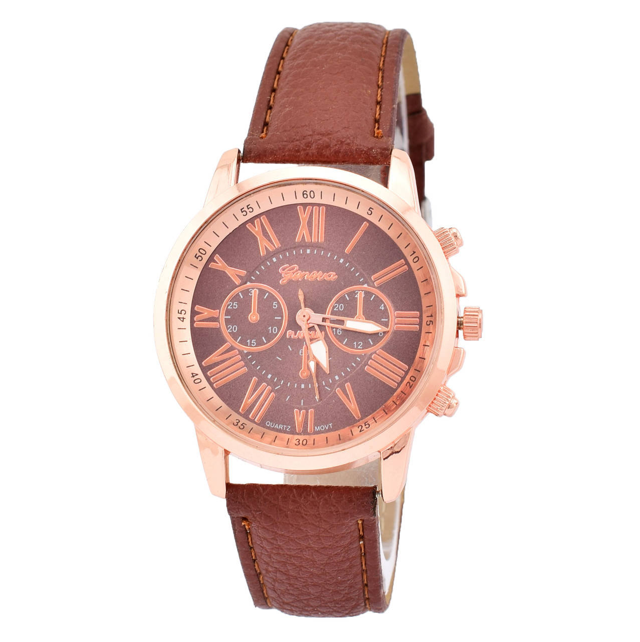 

Часы G-012 диаметр циферблата 4 см, длина ремешка 17-21 см, коричневый цвет, позолота РО