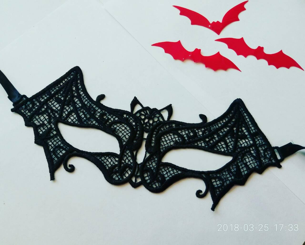 

Венецианская ажурная маска ЧЕРНАЯ 1002