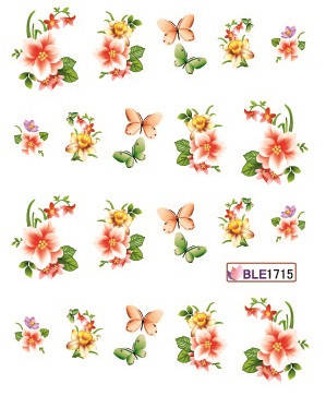 

Водная наклейка серии ЦВЕТЫ (BLE 1715), Разные цвета