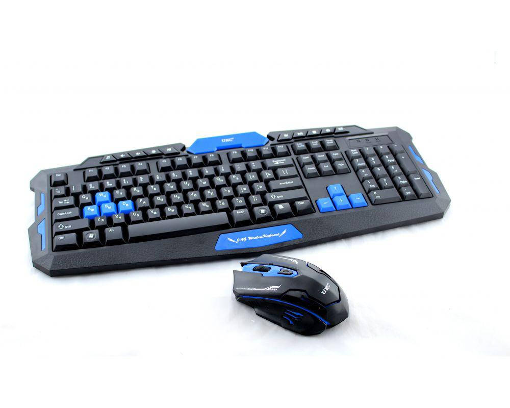 

Беспроводная компьютерная Клавиатура HK-8100 KEYBOARD + Мышь, Черный