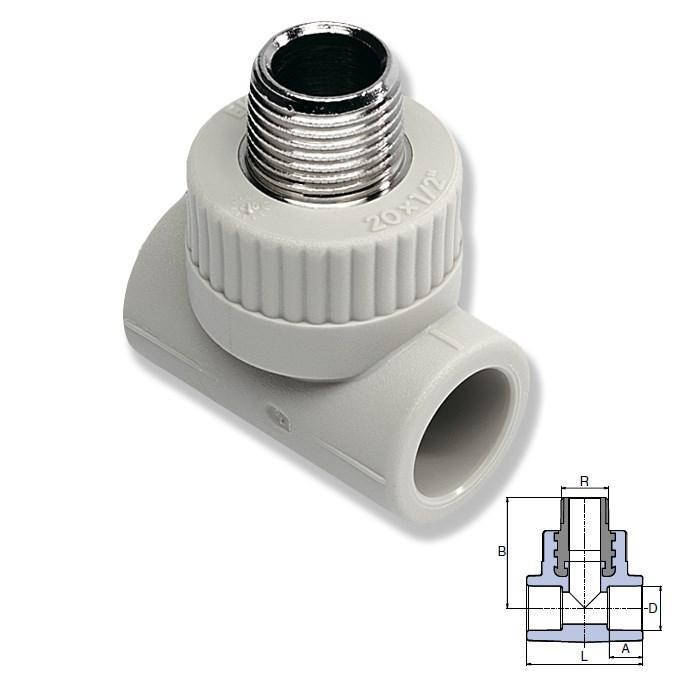 

Тройник Ekoplastik МРН 25x3/4х25