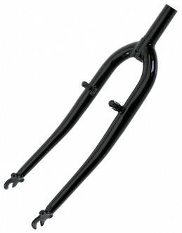 

Вилка 24" CS-9101 чёрная, жесткая, стальная, резьбовая