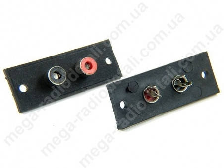 

Гнездо RCA х2 монтажное на панели,прямоугольное