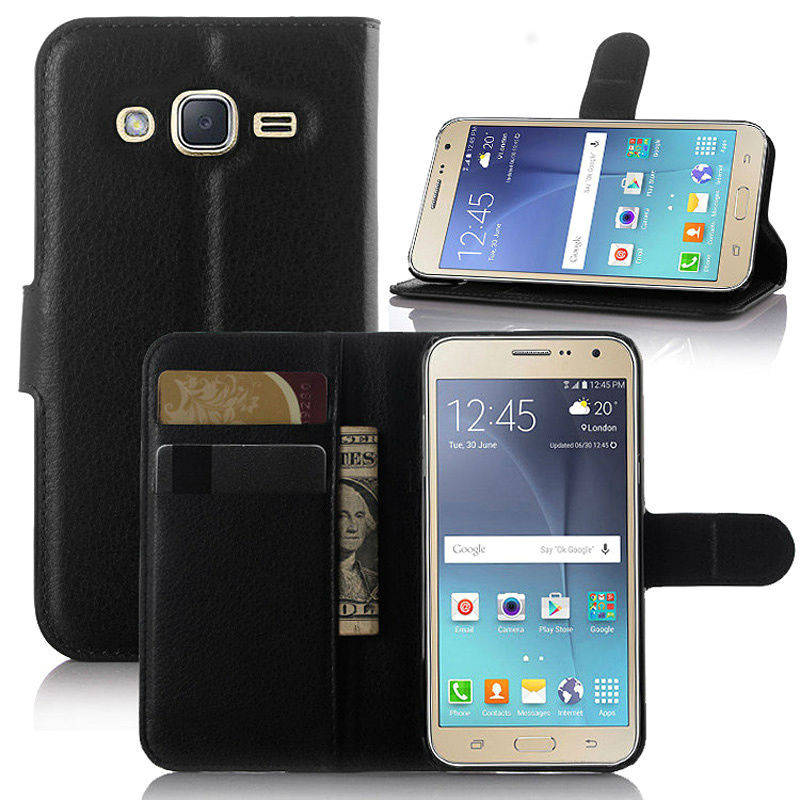 

Чехол IETP для Samsung Galaxy J3 2016 J320 J320H J300 книжка кожа PU черный