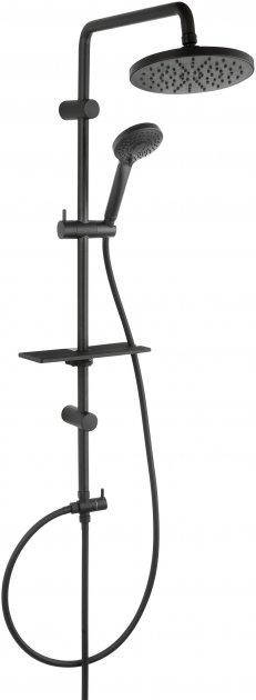 

Душевая система комплект с верхним душем FERRO RONDO LUX Black NP23-BL чёрный, Черный