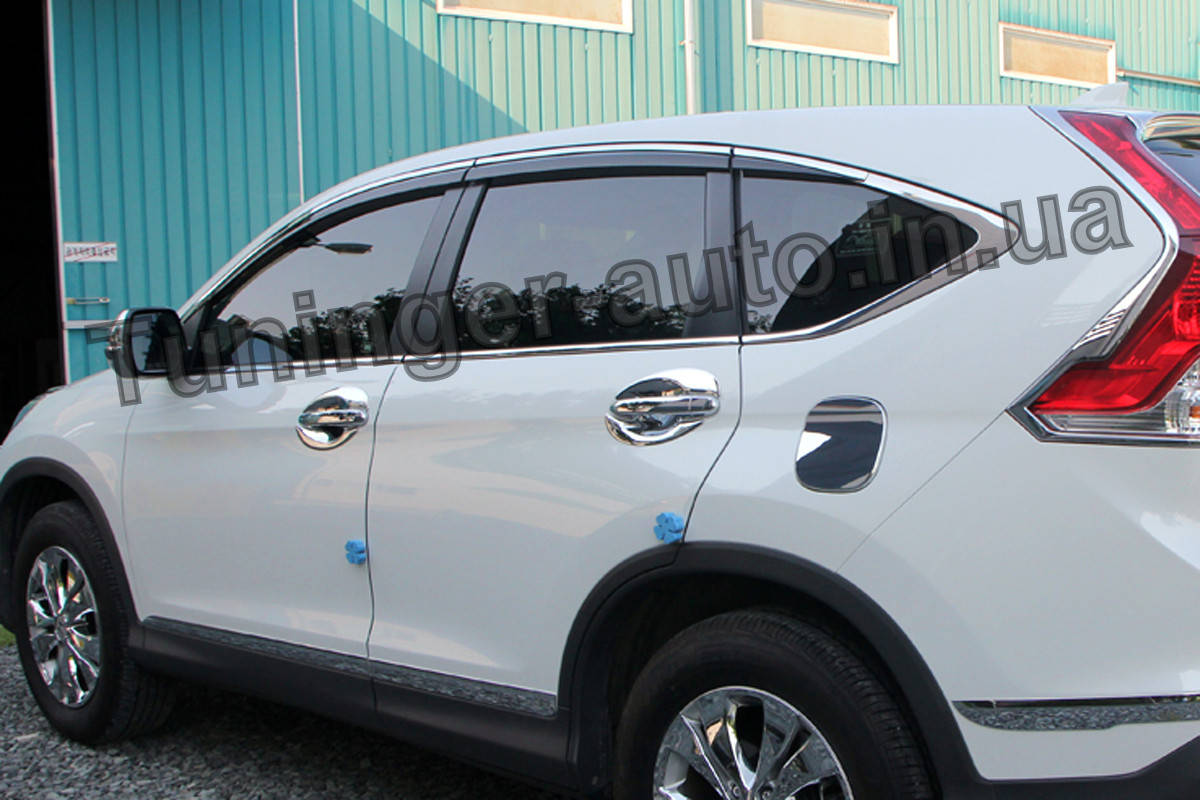 

Дефлекторы окон с хром молдингом (ветровики) Honda CR-V 2012-2016