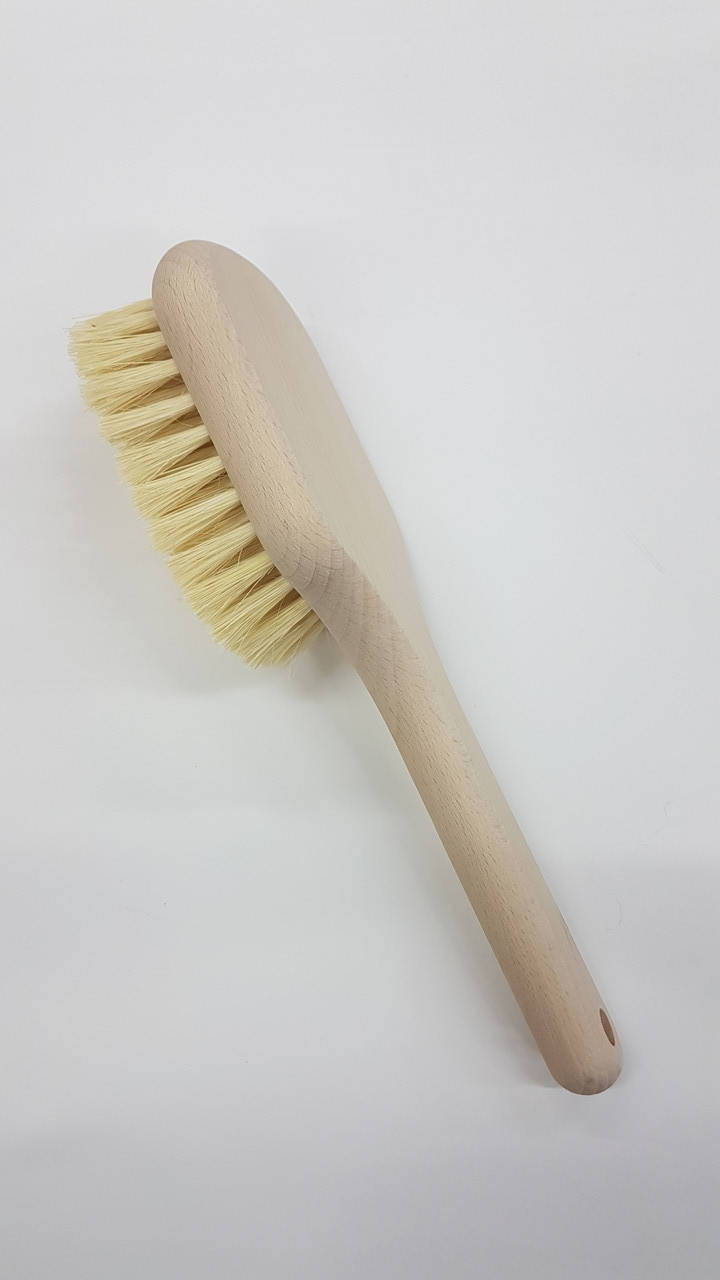 

Щетка для сухого массажа щетина тампико (кактусовое волокно) дерево бук, Бежевый