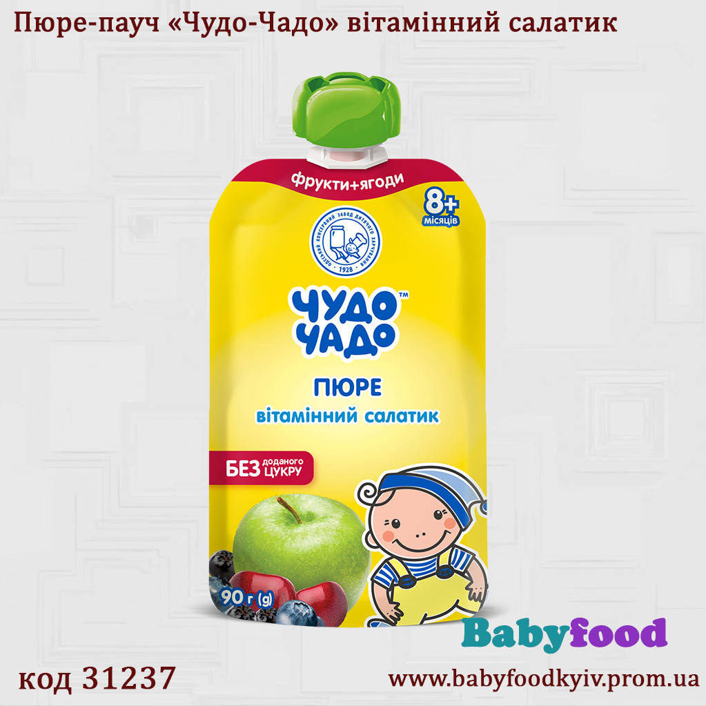 

Пюре Чудо-Чадо Pouch Витаминный салатик, с витамином С, 90 г