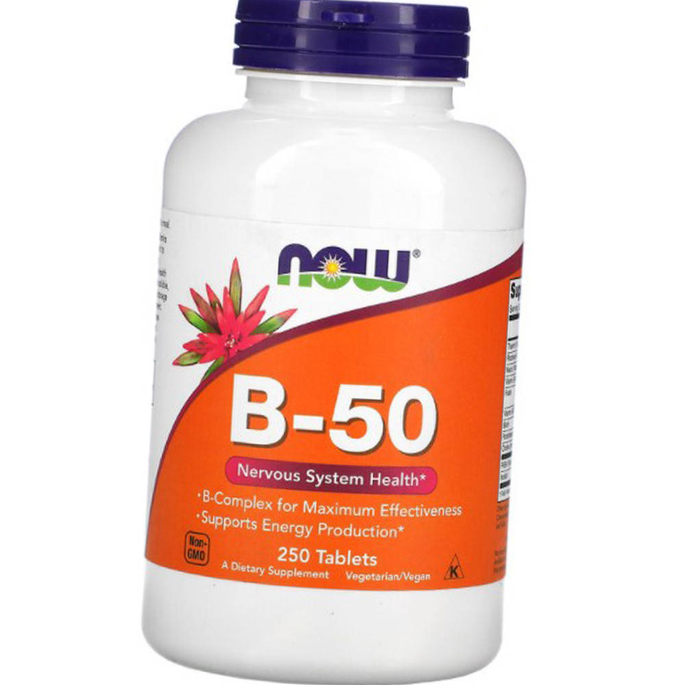 

Комплекс витаминов группы Б Now Foods B-50 250 таб Нау Фудс