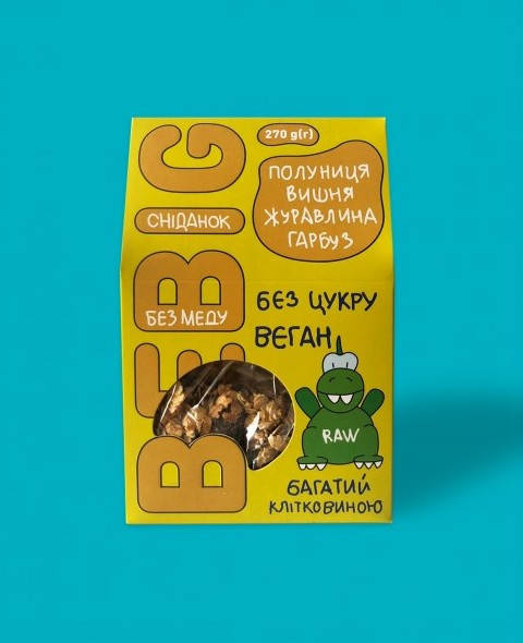 

Гранола без сахара с вишней Bebig, 270г