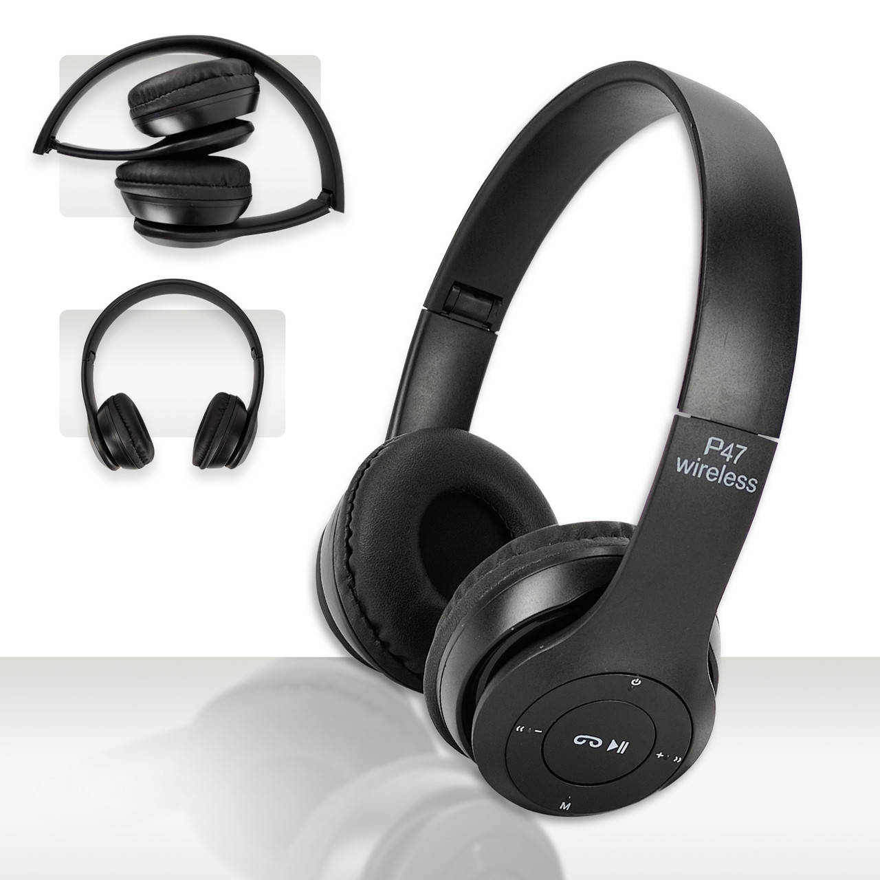 

Беспроводные Bluetooth наушники P47 4.2+EDR черные накладные блютуз наушники, Черный